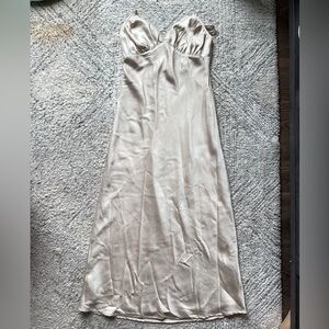 Abercrombie & Fitch Satin Midi Dress